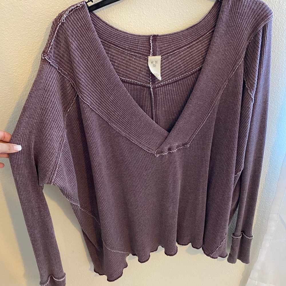 Purple long sleeved sweater